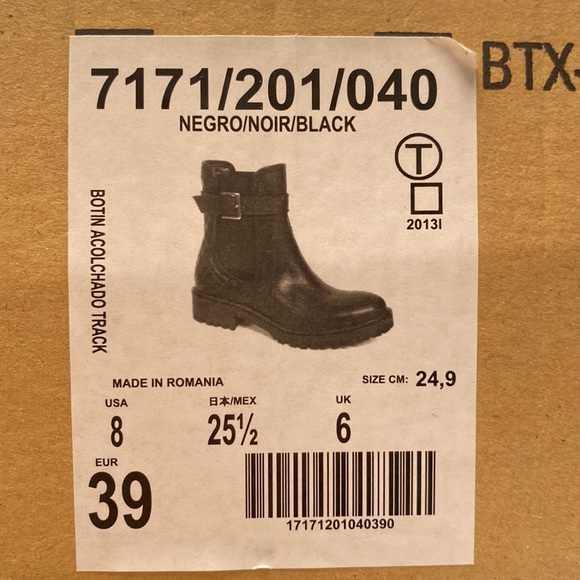 NWT Zara Trafaluc leather black moto quilted boot - Picture 5 of 10